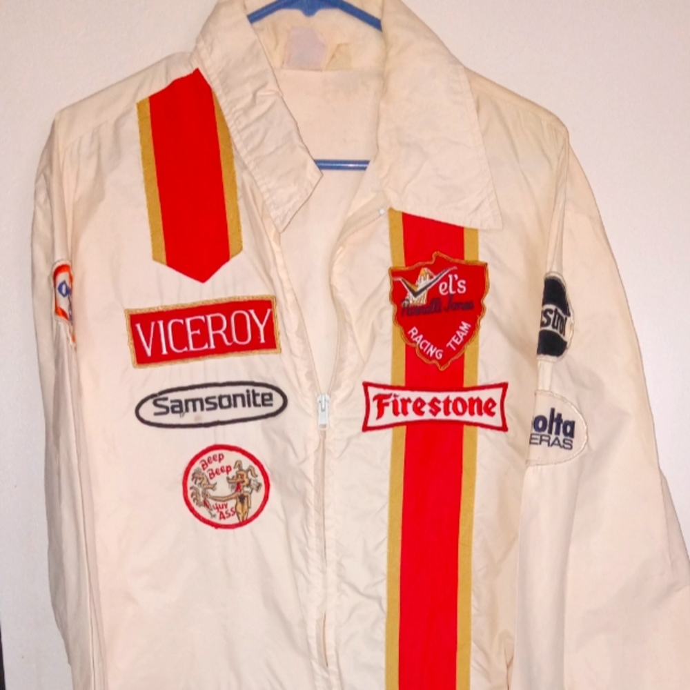 1973 white  Parnelli Jones Racing jacket size Large